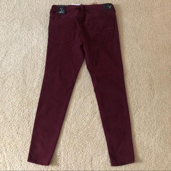 NWT American Eagle Burgundy pants - Picture 2 of 3